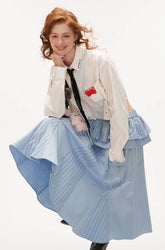 Cake layered pocket skirt long skirt